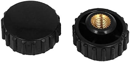 X-Gree M6x20mm пластична женска нишка тркалезна завртка на главата на копчињата за стегање зафаќа 5 парчиња (M6x20mm Rosca hembra plástica