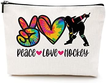 Џунг Акварел Хокеј Козметичка Торба Торбичка За Шминка Хокеј Подароци За Љубителите На Спортот Тренер Подароци За Пријателство За Жени