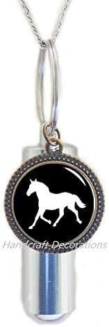 HandcraftDecorations Horse Cremation Urn ѓердан, коњски накит, коњски урн, подарок за lубител на коњи, најдобар пријател кремирање ѓердан,