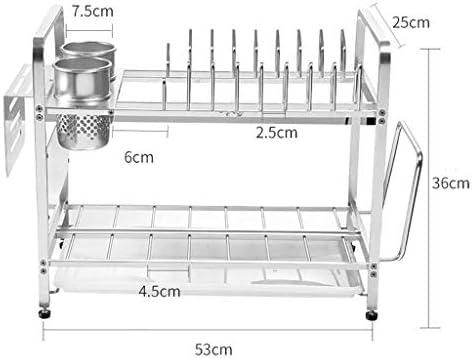 Fehun тоне, вселенски алуминиум со двојно слој за садови за складирање сребрена кујна за складирање на кујна две спецификации/53*25*36см