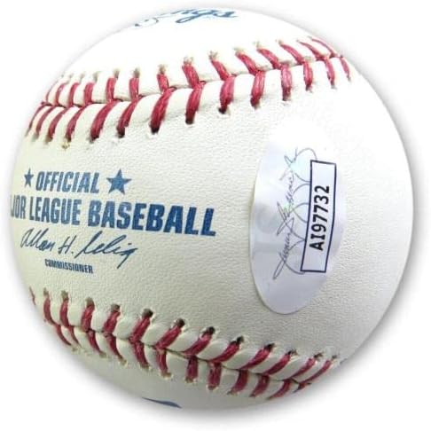 Чак Финли потпиша автограмиран бејзбол Калифорнија Ангели JSA AI97732 - Автограмирани бејзбол