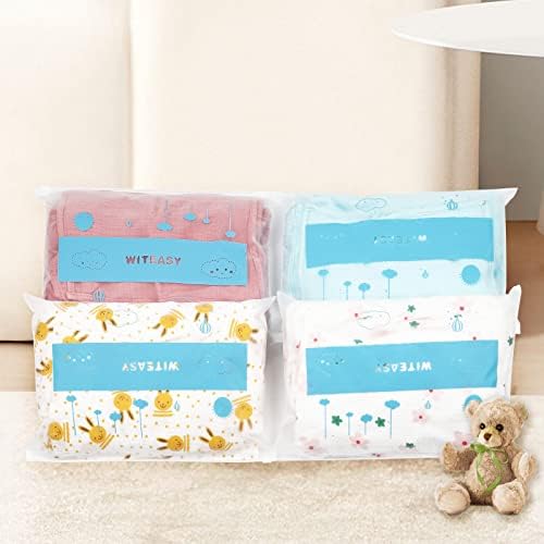 Witeasy 1pack Crib Sheet ettent Crib Suttress Лист + 2Pack Бебе квадратна крпа за момчиња и девојчиња…