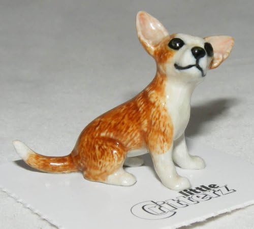 Малиот Critterz Chihuahua rascal - кучиња повеќебојни домашни украси животни минијатурни порцелански фигура