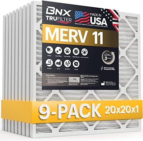 BNX 20x20x1 Merv 11 Воздух Филтер 9 Пакет - НАПРАВЕНИ ВО САД - Електростатско Плисирани Климатик КЛИМАТИК HVAC ПЕЧКА Филтри - Отстранува
