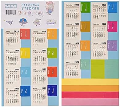 10 Пакувања Од 2023 до 2024 Година Налепници За Календарски Индекс Прирачник За Дневник Налепници За Класификација На Етикети