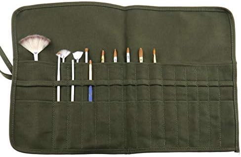 Креативно-идеа боја четка за четкички уметник платно држач за торбичка 30 слотови складирање акрилно нафта акварел гуаче армија