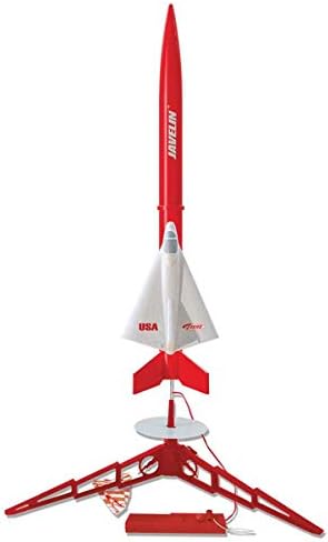 Комплет за лансирање на ракетен модел на летечки модел на estes javelin, бело/црвено