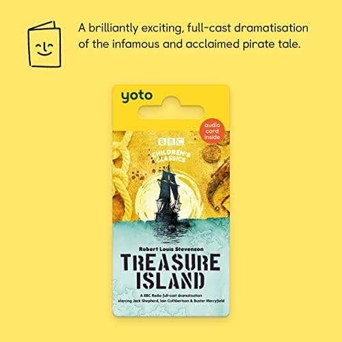 Детски класици на Yoto BBC: Treasure Island - Детска картичка за приказни за аудио книги за употреба на играч и мини Bluetooth звучник,