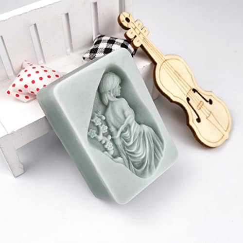 Freebily силиконски миризлива миризлива свеќа сапун за еднократно рачно изработен сапун за сапун за DIY занаети украси нане зелена една големина