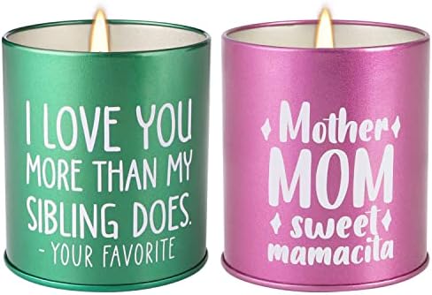 Миризлива свеќа за loveубов Мама подарок, ванила пролетна свеќа 9oz, 2 пакувања миризливи свеќи за секоја пригода