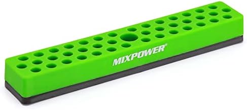Mixpower 1/4 држач за магнетни битови, организатор на хексадецимални битни со 43 дупки со силна магнетна основа, организатор на