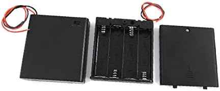 X-DREE 2Pcs 4 x x Батерии Држач За Батерии Контејнер w Прекинувач За Вклучување/Исклучување (2 piezas 4 x pilas Aa Contendor de la bateria