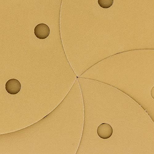 Dura -Gold 5 Дискови за пескање - 500 решетки - 5 шема на дупки и 5 Плоча за поддршка на кука и јамка DA