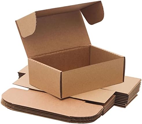 9x6x2 '' Мали кутии за испорака за пакување, Youngkee 10 пакувања мали картонски кутии за занаети, рециклираат брановидни кутии за деловно