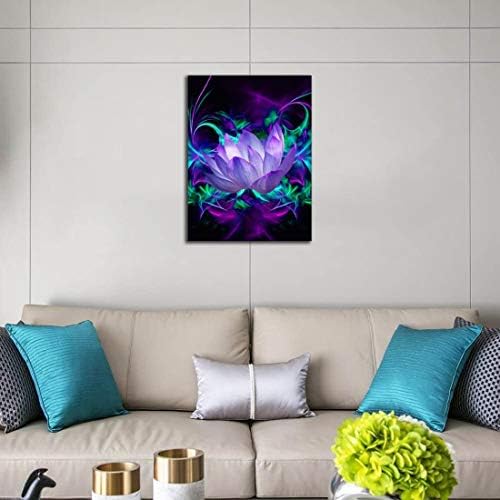 Виолетова лотос цвет платно wallидна уметност дома декорација платно печатење постери уметнички дела уметнички печатени слики подароци