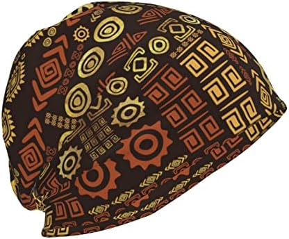 Манкинф африкански слабиот бени капа унисекс топла зимска капа плетена капа на череп за мажи за мажи жени