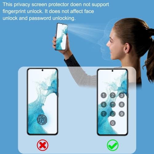 [2 Пакет] За Samsung Galaxy S22 Заштитник На Екранот За Приватност, YWXTW Анти-Шпионски Калено Стакло Црн Филм За Galaxy S22