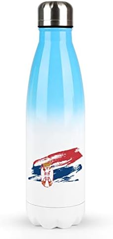Гроздобер српско знаме 17oz Спортско шише со вода од не'рѓосувачки челик изолирано спортот за кола за еднократна форма на кола