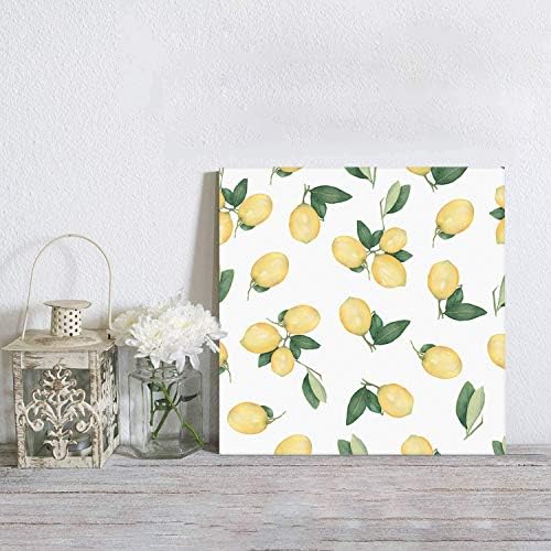 Овошје од лимон Axmsyun лето масло за сликање платно зелени лисја врамена слика на wallидна уметност за дневна соба/спална соба/трпезарија