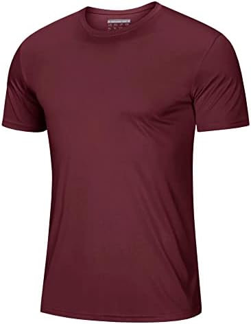 Машка маичка за кратки ракави Магкомен Брза сув UPF 50+ Атлетски тренинг тренинг риболов врвни кошули за перформанси