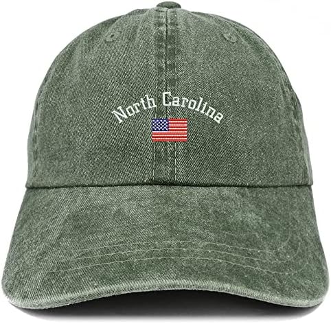 Трендовски продавница за облека Северна Каролина во САД знаме обоена измиена бејзбол капа