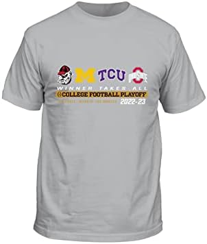 Нов светски графики 2022 NCAA колеџ Фудбал Плеј-оф маички маици-Georgia Georgia Michigan Ohio State TCU-големини L XL XL XL