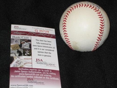 Вилард Маршал гигантите потпишаа автограмирани автентични суровини на топката JSA ретки - автограмирани бејзбол