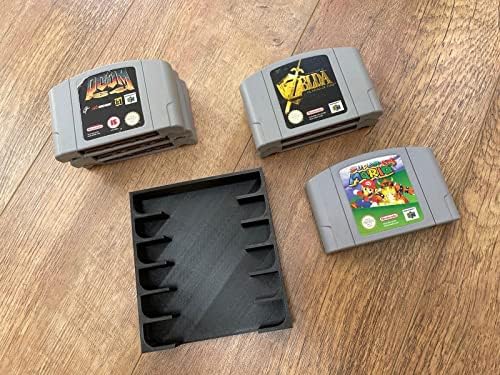 Црн штанд за Nintendo 64 Retro Games Holder за складирање за N64 игри