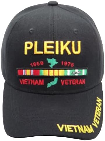 Прв воен избор Плеику Виетнам ветеран црна бејзбол капа ново