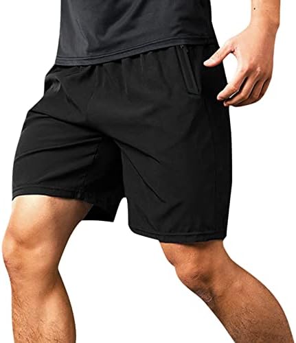 Менс шорцеви со машки машки летен спорт краток пантал Брзо сушење кратки панталони за цртање патент џеб кратки мажи ноќ