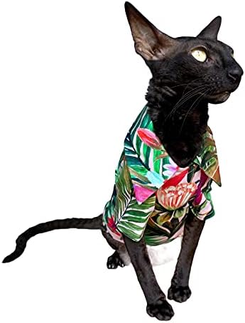 Хавајската маица без влакна на Котомода за Сфинкс и гола мачка