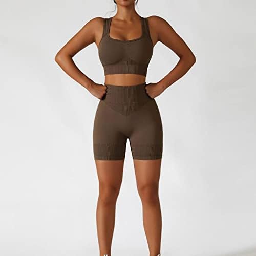 N/A Беспрекорен јога постави жени спортски костуми за спортска облека фитнес поставува женска облека две парчиња тренингот спортски