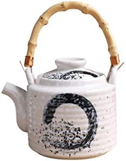 чајник голем капацитет 1000 мл Традиционална гроздобер рачно насликана керамичка чајничка бамбус рачка порцелан чајник