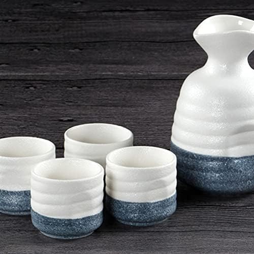 Чаша чаша чаша чаша чаша чаша сет 1 сет 5- парче јапонски порцелан seke set 1 sake шише и 4 чаши за време на домашен ресторан