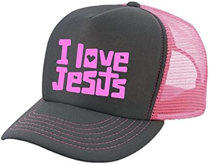 Chatенска машка капа за камиони со унисекс - го сакам Исус - кул стилски додатоци за облека