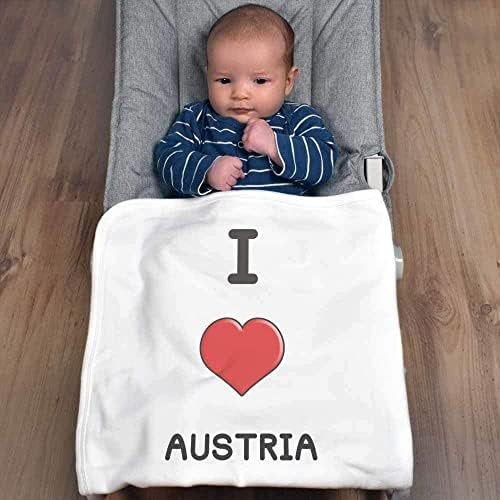 „Јас ја сакам Австрија“ памучно бебе ќебе / шал
