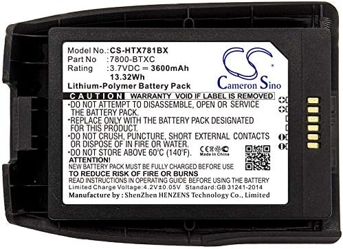 Камерон Сино Батерија за Долфин Хејвел 7800 P / N: 7800-BTXC, 7800-BTXC-1 3600MAH / 13.32Wh Li-полимер