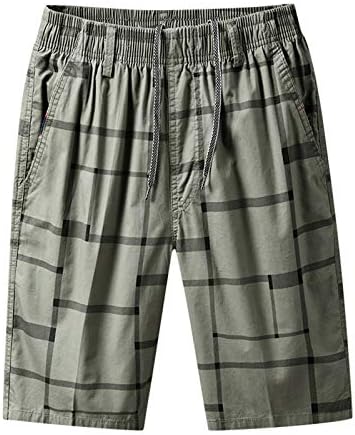 Краток панталони на Chinaoggo Cany Stripe плус големина на лежечки машки шорцеви еластични влезови на половината лето 5xl