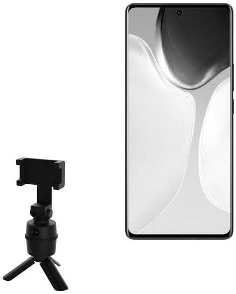 Држач за боксови И Монтирање Компатибилен со Vivo X70 Pro+ - Pivottrack Selfie Штанд, Стожер За Следење На Лицето За vivo X70 Pro+ - Џет Црна