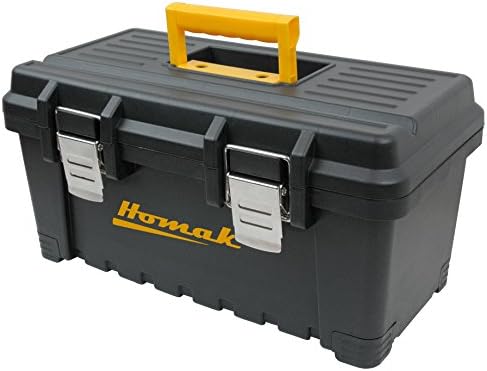 Кутија за пластични алатки Homak со метални брави, 19-инчни, црни, BK00219001