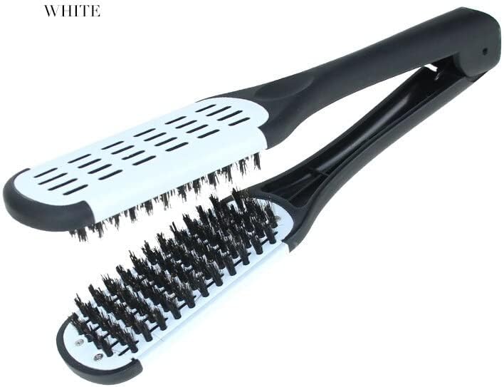 Про фризерски зацрвстување најлонски зацрвстување на косата двојни четки v облик на чешла за чешел не боли алатки за стилизирање DIY дома
