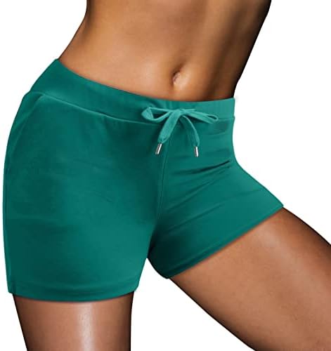 Шорцеви за тренингот Beuu жени кои трчаат спортски атлетски активен тренинг шорцеви со џеб летни обични јога кратки панталони