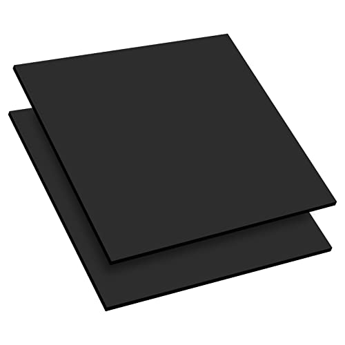 Мега формат Проширени ПВЦ пластични чаршафи - 12 x 12 Цврст црн лист за занаети, сигнали и дисплеи - SINTRA, PVC табла на CELTEC - водоотпорен за употреба на отворено - дебела 1/4 -