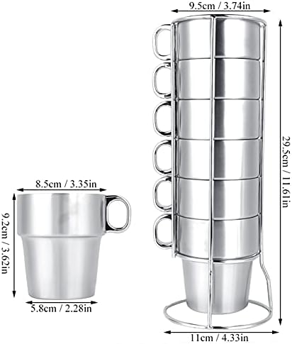 Чаши од Нерѓосувачки Челик од 300 мл, Метални Чаши За Пиење Што Се Редат За Скара Домашна Канцеларија Забава За Решетка За Чаши
