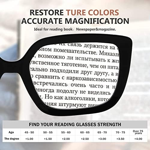 Очила за читање на очи за жени со голема рамка за очила за очила