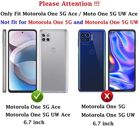 M MAIKEZI За moto One 5g ace случај, Motorola еден 5g Ace Случај Со HD Екран Заштитник, Мека TPU Тенок Моден Не-Лизгачки Заштитен