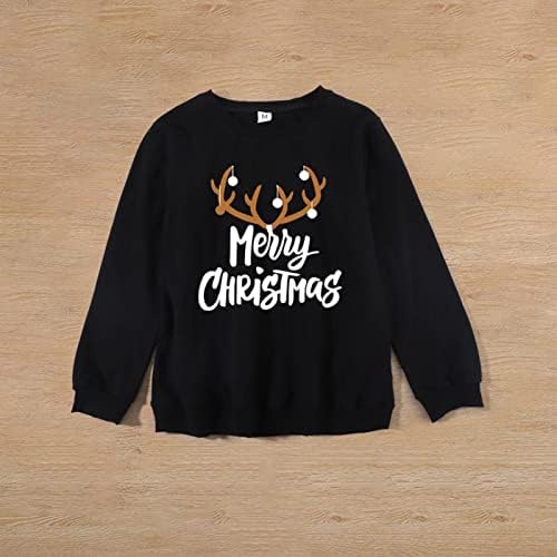 ДИЈАГО Божиќна маичка со долг ракав за семејство, PJ Family Nightwear Постави смешен празник за дневна облека за појавување на ноќници