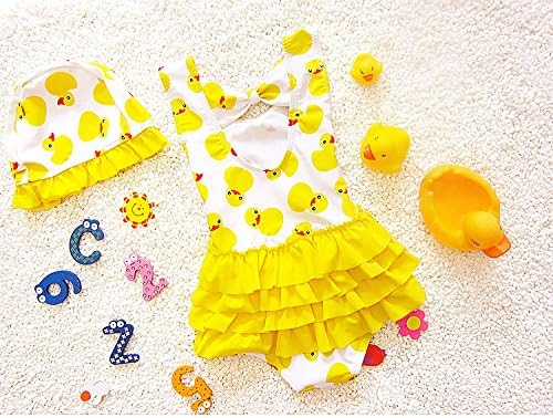 Винзик бебе девојки Едно парче костим за капење Симпатична патка за печатење деца деца за капење облека за капење летна облека летна