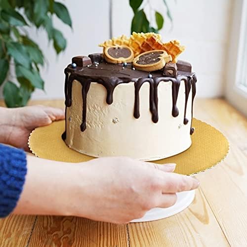 Јанко златни табли со торта од 12 инчи, картонски торта за торта основна торта за украсување за украсување за табела за десерт, 25