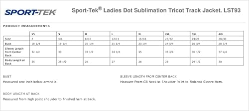 Sports Sport-Tek женски точки сублимација Трикот јакна